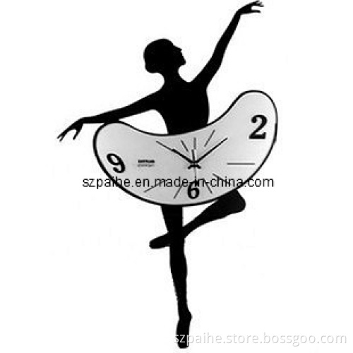 Acrylic Dancing Girl Wall Clock